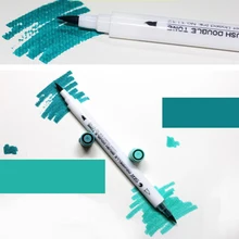 12 шт две головки воды Цветные Маркеры щеток Набор для рисования цвет манга эскиз подарок маркер ручка для школы ребенок художественный дизайн поставки