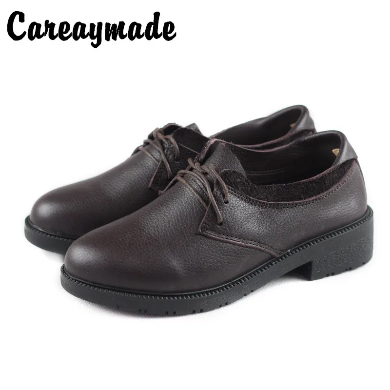 Careaymade-New British Leather Shoes,Women's Head Cowskin Laces Leisure Shoes,Women's Trendy Flat Bottom All-round Leather Shoes Careaymade-New British Leather Shoes,Women's Head Cowskin Laces Leisure Shoes,Women's Trendy Flat Bottom All-round Leather Shoes