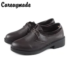 Careaymade-New British Leather Shoes,Women's Head Cowskin Laces Leisure Shoes,Women's Trendy Flat Bottom All-round Leather Shoes Careaymade-New British Leather Shoes,Women's Head Cowskin Laces Leisure Shoes,Women's Trendy Flat Bottom All-round Leather Shoes