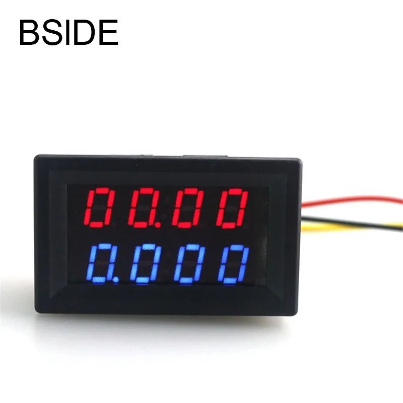 

Digital DC Voltmeter Ammeter DC 200V 10A Voltage Current Meter Power Supply DC4V-28V Red Blue LCD Dual Display Free Shipping