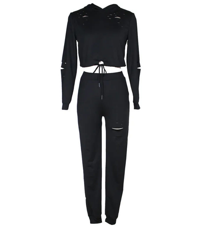 women hollow out Exposed navel suits 16_