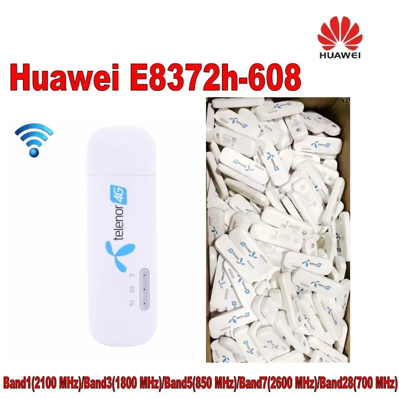 

1000pcs Huawei E8372 E8372h-608 4G 150Mbps wingle USB Hotspot Modem plus 2pcs antenna