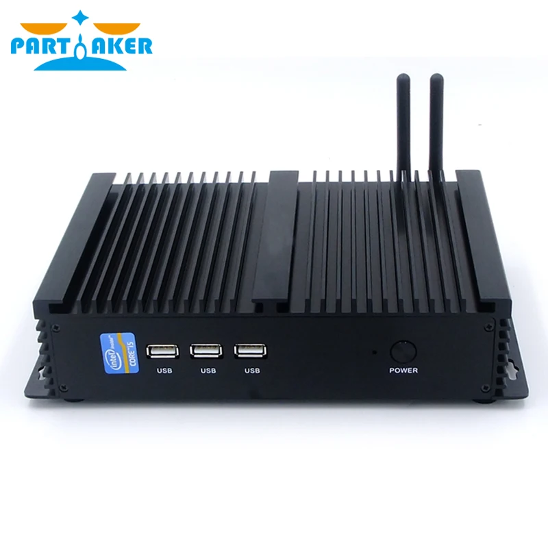 Partaker I3 Intel Core i5 8250U Industrial Mini PC Windows 10 i3 Mini PC ITX Aluminum Rugged Fanless Micro Computer 2 RS232 COM