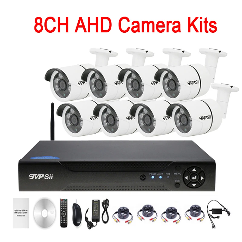

Six Array infrared Led 5mp/4mp/2mp/1mp Waterproof 8CH 8 Channel WIFI AHD CCTV Surveillance Camera DVR Kits Free Shipping