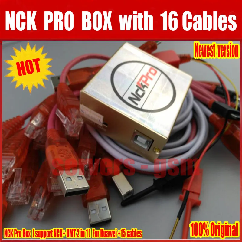 Новейшая Версия Оригинал NCK Pro Box NCK Pro 2 коробки (поддержка NCK + UMT 2 в 1) для huawei + 16 кабели