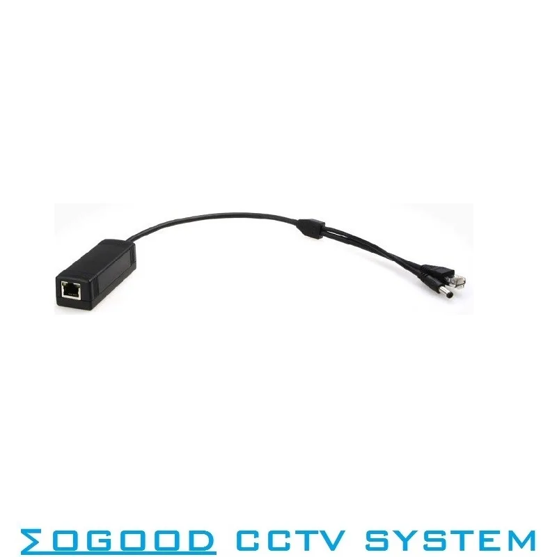 

PoE Spliter Line For Hikvision Dahua PTZ IP Camera into PoE Camera, 802.3 af Standard DC12V 15.4W Output,10/100Mbps
