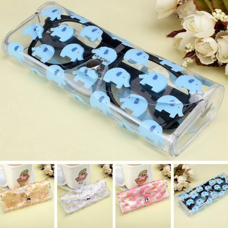

Large 1pcs/bag Cute Children Plastic Transparent Myopic Glasses Box Cartoon Small Clear Creative Female Sunglasses