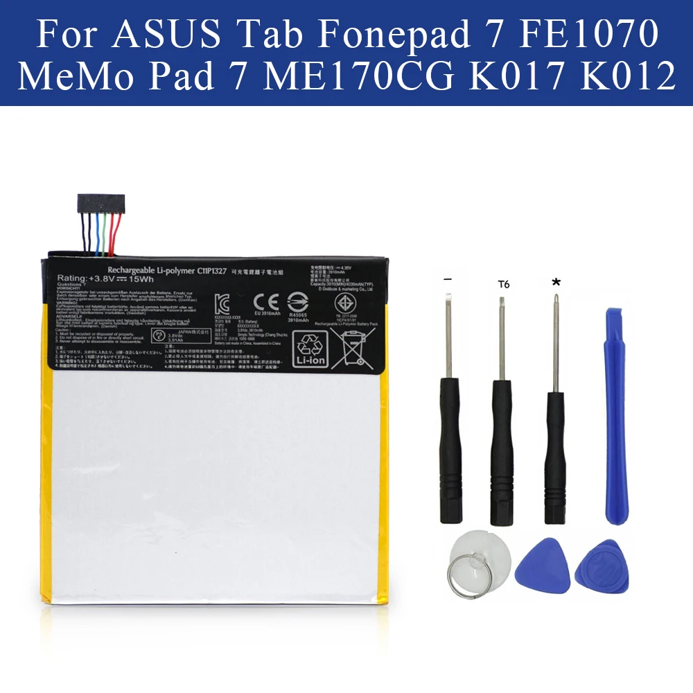 

Battery C11P1327 For ASUS Tab Fonepad 7 FE170CG FE1070 MeMo Pad 7 ME170C ME170CG FE170 K017 K012+Tool