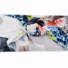 J183017 новейшая хорошая эластичная хлопковая модная Китайская печать картин, очаровательная и удобная повязка для волос с узлом