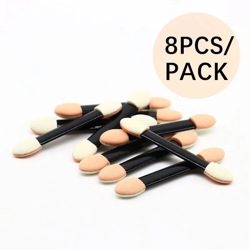 

8Pcs Double-ended Eyeshadow Nail Powder Glitter Brush Cosmetic Makeup Brush Kit Replacement Makeup Nail Art Tools Set