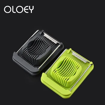 

OLOEY Cocina Accesorio Stainless Steel Egg Cutter Multi-Function Egg Slicer Kitchen Tool Egg Splitter Accessories Chopper Cutter