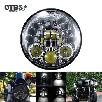 

OTBS 5.75" LED Projector Headlight for HONDA VTX 1300 1800 Indias Bajaj avenger 1200 XL1200L Custom XL1200C 883 XL883 883L XL883