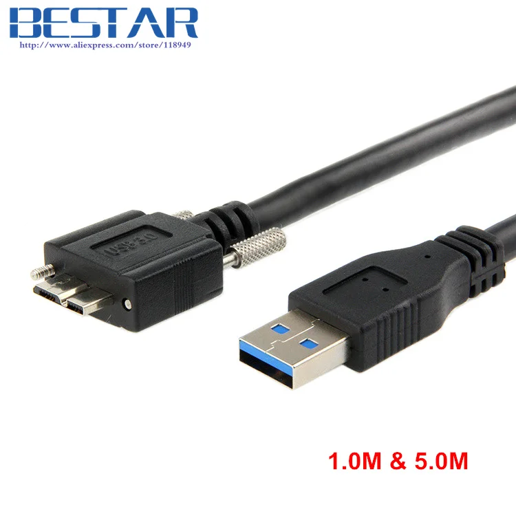 

15ft 5m 3ft 1m USB 3.0 A type Cable Male to Micro B USB 3.0 Male with Mount Panel Screws data cable for Hard Disk
