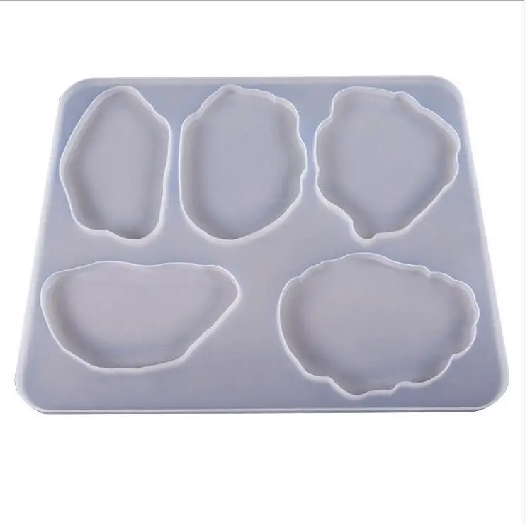 

New Transparent Silicone Mould Dried Flower Resin Decorative Craft DIY Irregular coaster Mold epoxy resin molds for jewelry