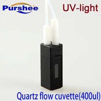 

Quartz flow cuvette with M6 threaded connectors(400ul)