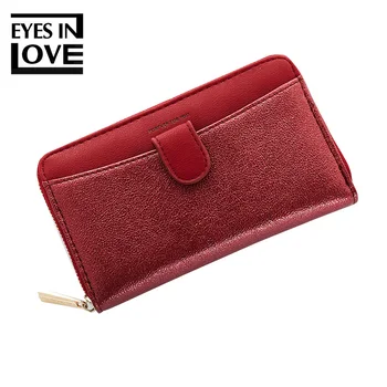 

New Women Wallets Fashion Lady Clutch Money Bag Scrub Sequins Small Wallet Woman Purses Portfel Card Holder Coin Purse Carteira