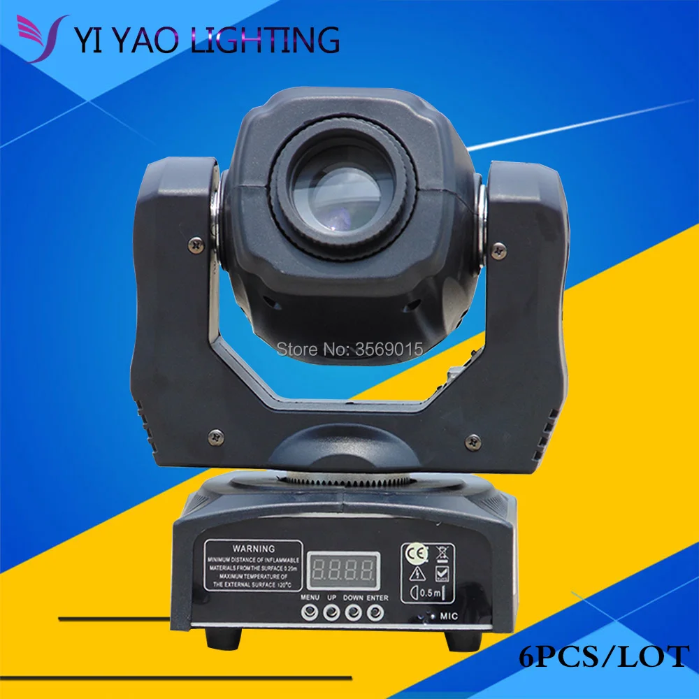 

Mini Spot With Gobos Color Plate High Brightness 60W beam night Moving Head Light 6pcs/lot