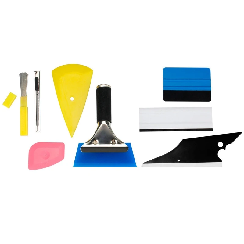 

8Pcs Car Window Tint Wrapping Vinyl Tools Squeegee Scraper Applicator Kits Set