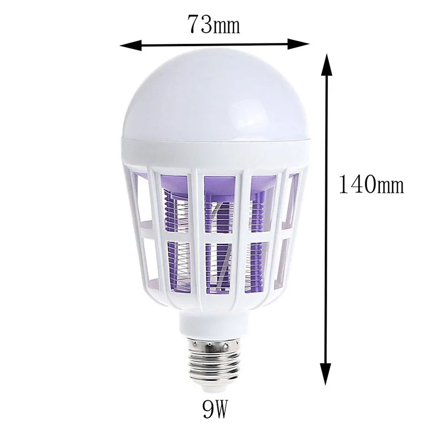 9W 15W E27 Светодиодный светильник для комаров, лампа для дома, летняя противомоскитная моль, Zapper Trap, насекомые-убийца, домашняя детская спальная спальня - Цвет: 9W