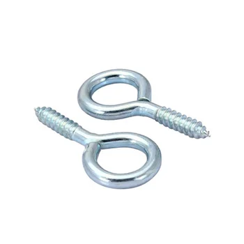 

ST1.7mm-ST5.9mm Ring Thread iron hook up Self-tapping Sheep eye Loop Irons Light hooks screw bolt Blue zinc plating
