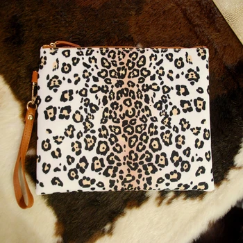 

29.8*22.8cm Symmetrical Leopard Cosemtic Bag Wholesale Blanks Wristlet Handbag Women Accessories Clutch free shipping DOM106875