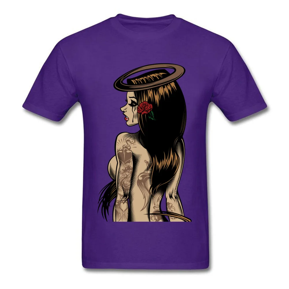 Laura [colored] 100% Cotton Top T-shirts for Men Short Sleeve Printed On Tees Brand New Summer Round Neck Sweatshirts Customized Laura [colored] purple