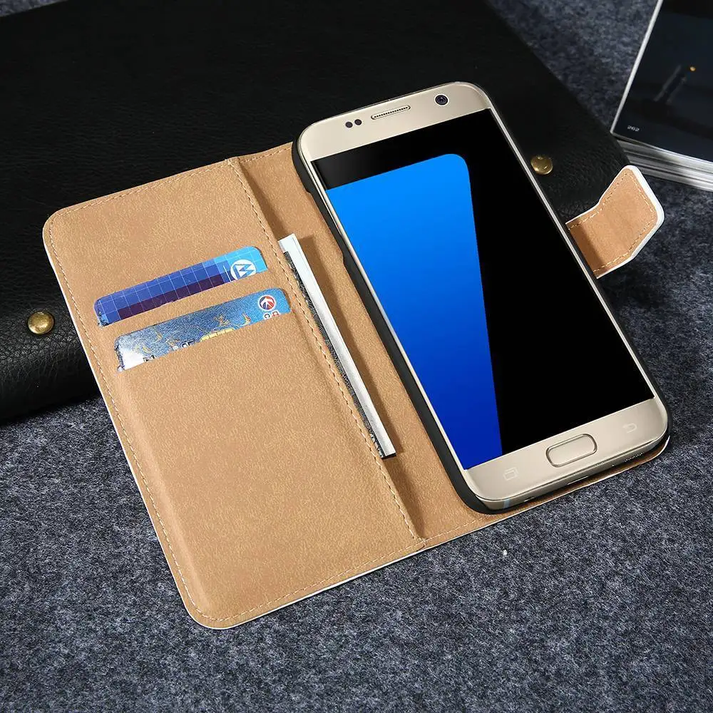 Чехол KISSCASE из натуральной кожи в стиле ретро для Samsung Note 8 S8 Plus S7 S6 Edge с откидной
