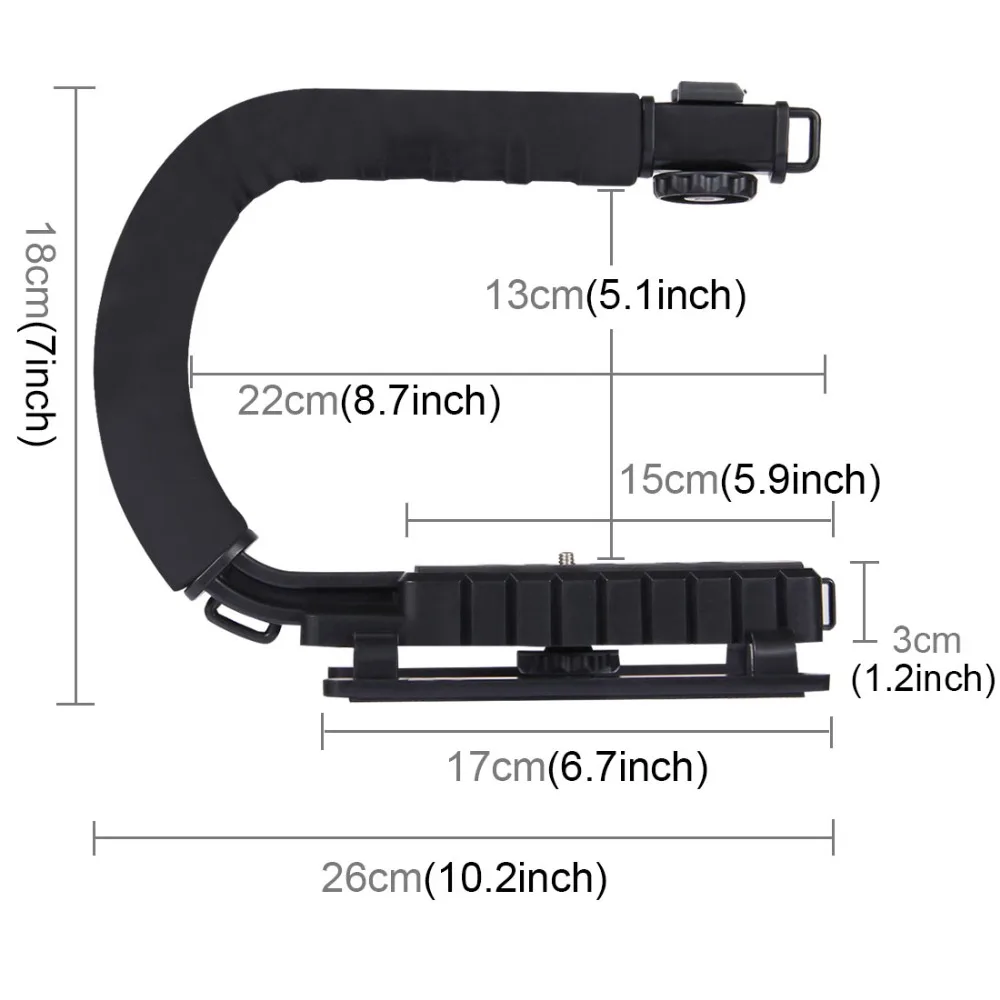 C образный карданный стабилизатор для камеры Gimbal steadicam stick Ручной Стабилизатор для Gopro Canon Nikon sony Micro SLR Камера s DV