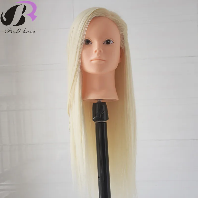 cosmetology mannequin head with hair