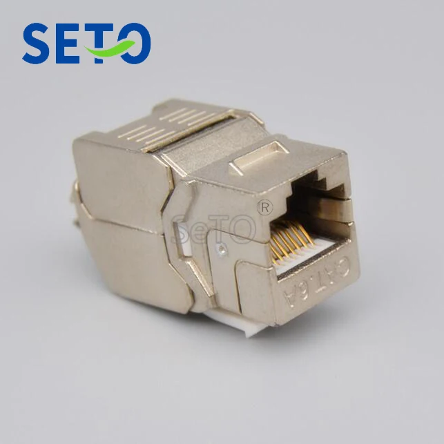 

SeTo 10 Gigabit Shield RJ45 CAT.6A Module RJ45 Network Connector Keystone For Wall Plate Socket
