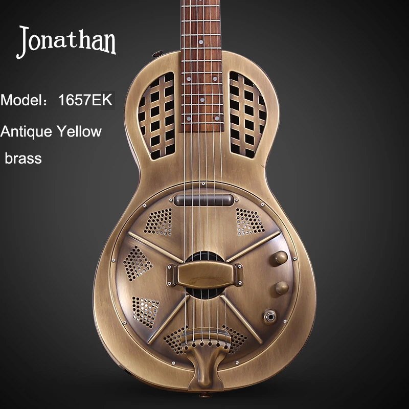

Jonathan resonator guitar , resophonic guitars, Metal Body Duolian Guitar