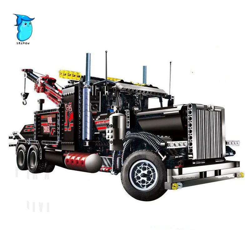 Lepin 20020 Technic Serie Ultimate La Mecánica Americana Pesados Camiones de Contenedores Blcoks construcción Juguetes de Los Ladrillos 1877 unids Gif