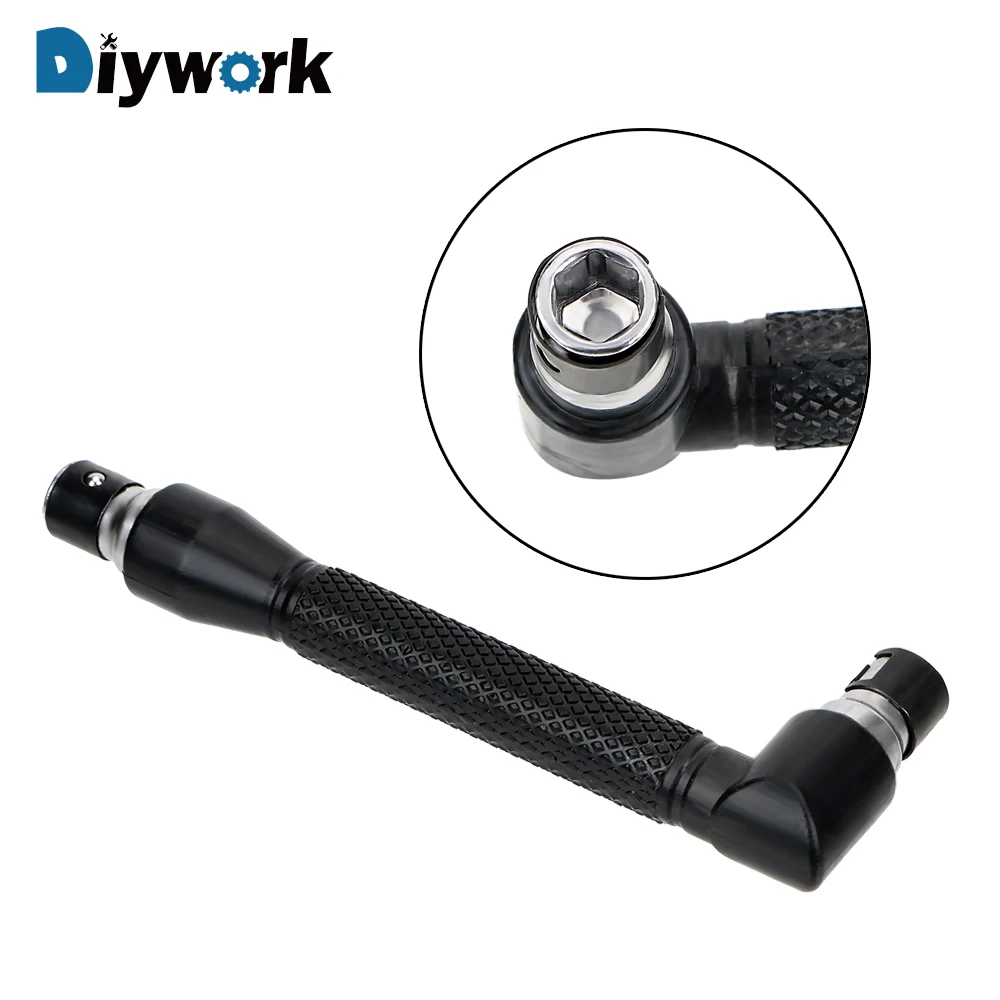 

DIYWORK L shape Wrench Electrical Repair Tool Socket Wrench Screwdriver Twin Angle Head Wrench 1/4 inch /6.35mm