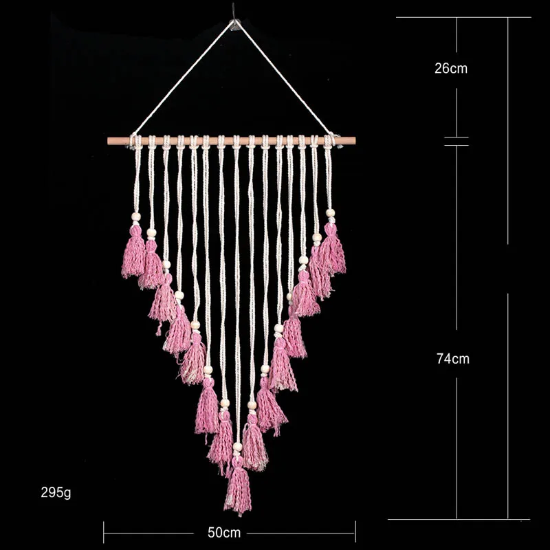 Настенный гобелен ручной работы в богемном стиле макраме, фон для свадебной вечеринки, лучший подарок для гостиной, спальни, Настенный декор - Цвет: 7163