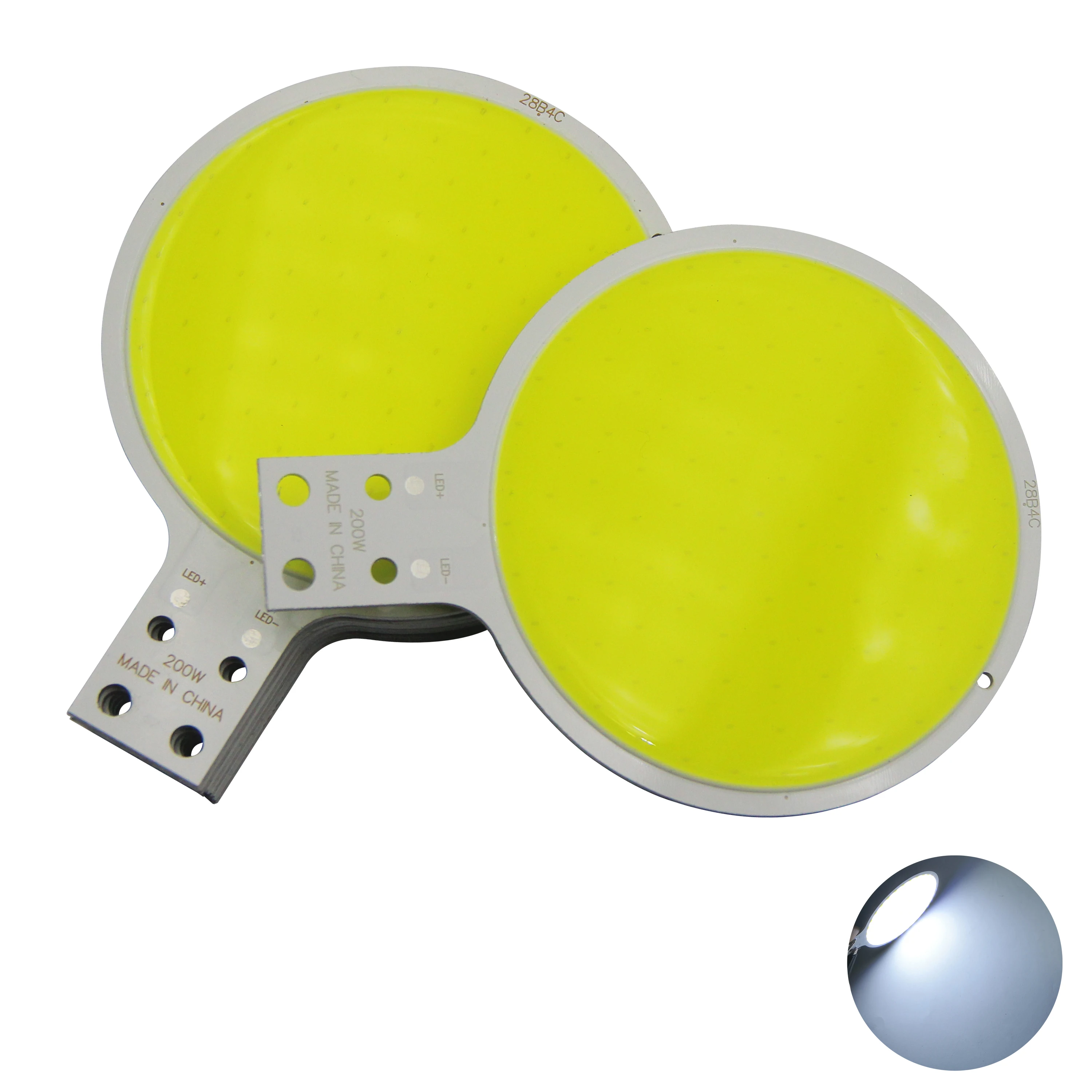 

2019 new outdoor high power COB LED strip Panel light 12V 14V DC 50W round cold white 6500k for DIY Lamp Light bulb