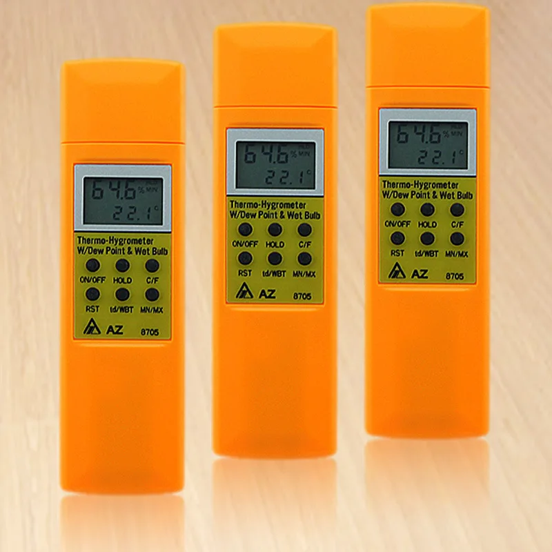 AZ8705 temperature and humidity meter handheld portable dew point temperature and humidity tester wet bulb (2)
