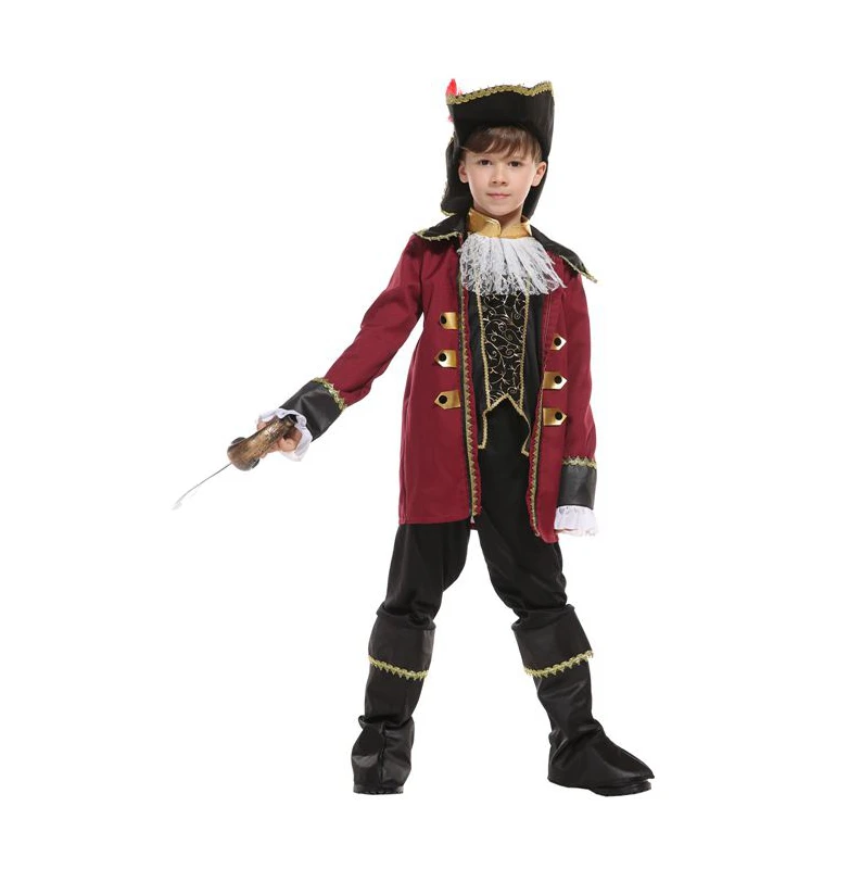 На год, костюм для хеллоуина для детей для маленьких мальчиков пирата из мультфильма «Капитан Америка»; костюм Джек костюм Джека Воробья шляпа ребенок «Пираты Карибского моря» на ролевую вечеринку карнавальный костюм