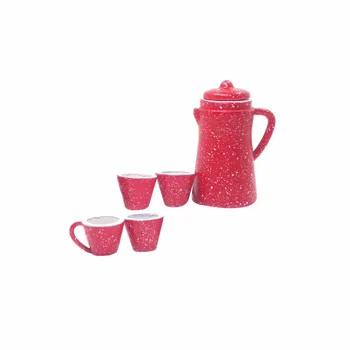 

wholesale 1:12 dollhouse miniature Mini kettle Pot doll accessories toy match for forest animal family collectible Gift