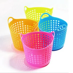 

10pcs/lot New Mini Desk Storage Baskets Plastic Storage Box Hollow-Out Random Colors HH16248
