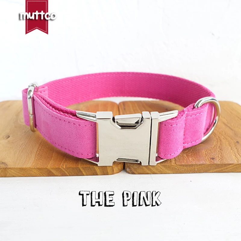 

10pcs/lot MUTTCO convenient to walk the dog collar THE PINK adjustable pet necklace for small large dog leash 5 sizes UDC076