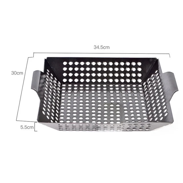 Buy Cast Steel Roasting Tray Outdoor BBQ Pan Holes BBQ