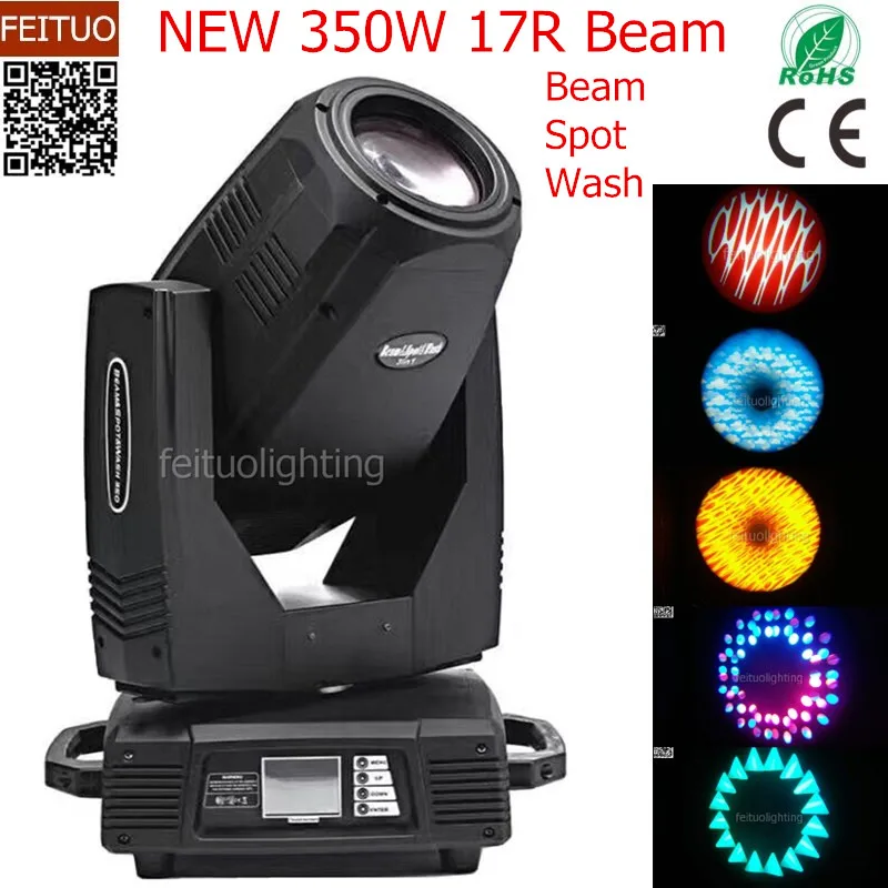 

New 3 IN 1 Beam Stage Light Spot Beam Wash Sharpy 17r 350w Moving Head Light DMX512 Gobos Patterns Lyre Disco Beam Light
