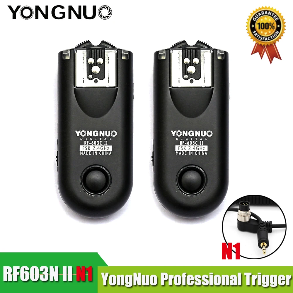 

2pcs/pair YONGNUO RF-603 II N1 RF603II N1 RF603N1 Wireless Flash Trigger 2 Transceivers for Nikon D800 D700 D300 D200 D1 D2 D3x
