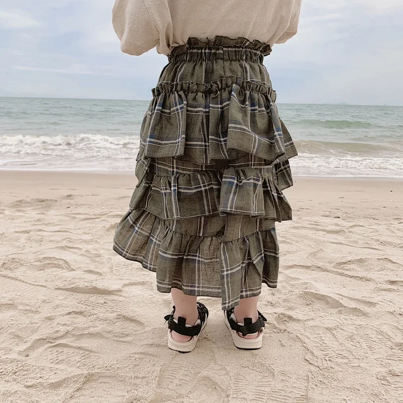 

Girls skirt 2019 summer new poncho skirt children dress short skirt style cake skirt tide Ball Gown kids skirt for girls