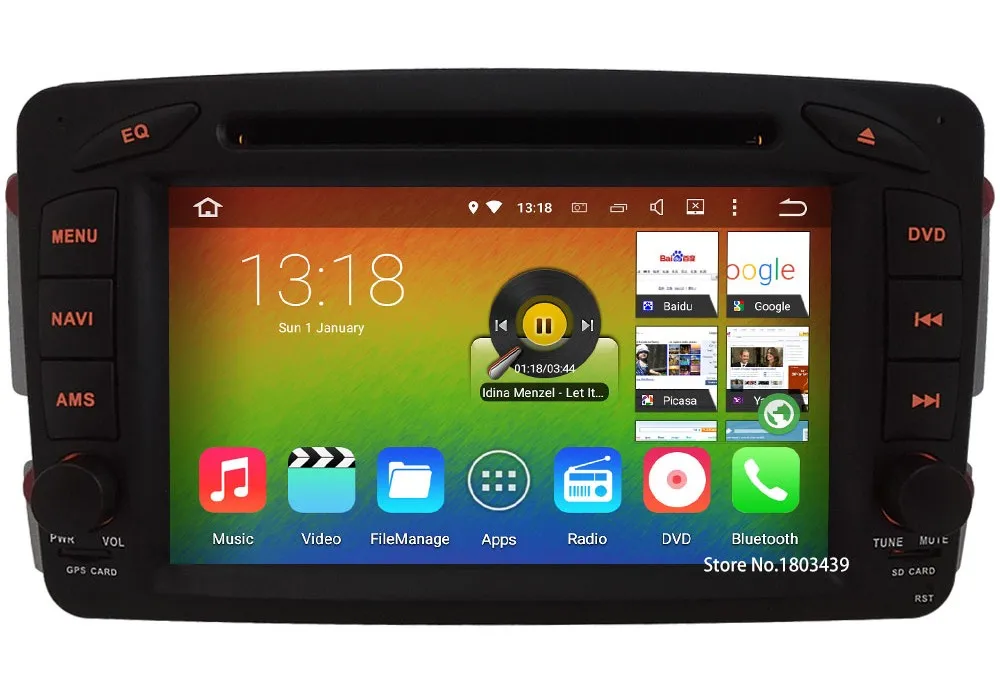 Perfect 7" Android 7.1 Car DVD Multimedia player radio Stereo for Benz W203 S203 C180 C200 C220 C230 C240 C270 C280 C300 C320 C350 C32 30