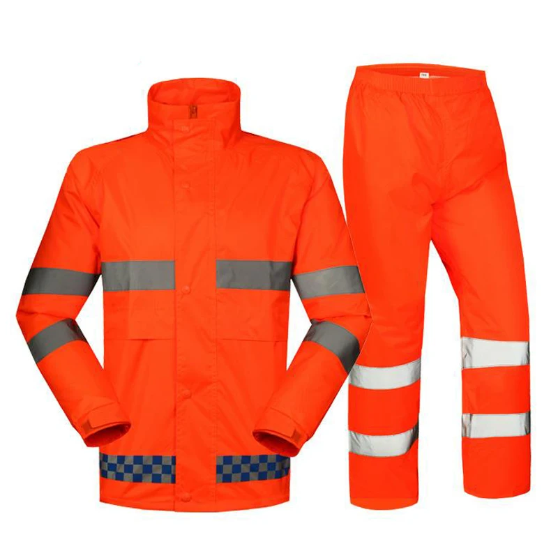 Road Traffic Road Safety Raincoat Jacket Pants Split Raincoat With