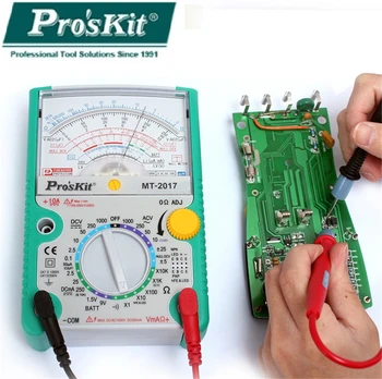 

Pro'skit MT-2017 Analog Multimeter Safety Standard Professional Ohm Test Meter DC AC Voltage Current Resistance Analog Multimete