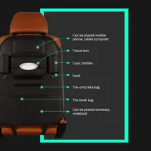 Черная сумка для хранения на сиденье автомобиля Автомобильный органайзер для хранения заднего сиденья автомобиля сумка для подвешивания сумки держатель для телефона мульти-карманы дорожная сумка для хранения