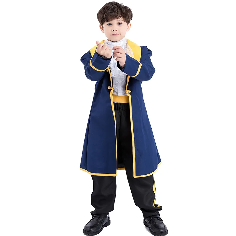 Дети Красавица и Чудовище Косплей мальчик костюм принца вечерние косплей одежда Adam детская форма костюмы на Хэллоуин