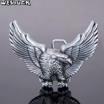 

WesBuck Brand Big Eagle Metal Belt Buckles for Man Unisex Western Buckles Cowboys Cowgirls Cool Owl Buckle Luxury Causal Hebilla